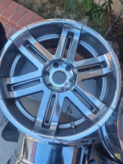 6 spoke chrome wheel set