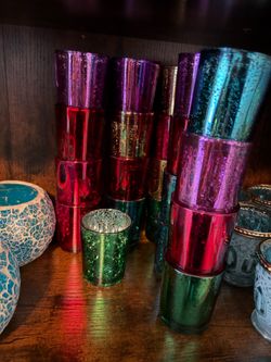 Small cups bathroom candle holders