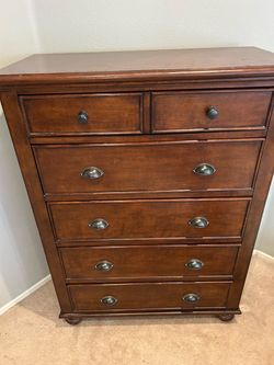 Wood dresser and nightstand