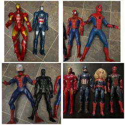 Lot Of 10 Marvel Avengers Captain America, Captain Marvel Spider-Man & Ironmans