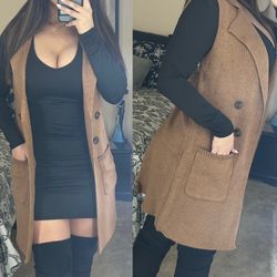 Brown Long Vest