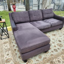 COMFORTABLE DARK GREY SMALL SECTIONAL SOFA - CINDY CRAWFORD HOME - Same day delivery 🚚 💨