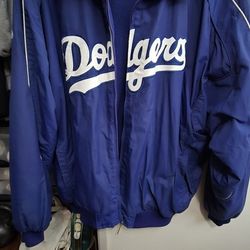 Majestic Authentic Vintage Dodgers Dugout Therma Bomber Jacket - 2XL