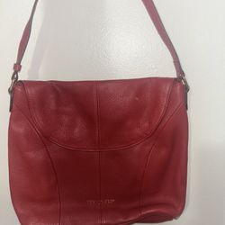 Vera Bradley Alexa Red Leather Crossbody Adjustable Strap 