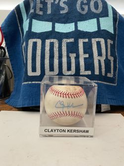 Los Angeles Dodgers Clayton Kershaw Autographed Game Used Baseball