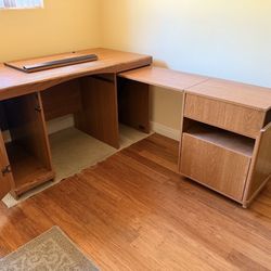 Free L Shaped office desk Expandable Collapsible 
