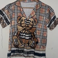 Women’s Shirt And Sweatshirt Gold With Baby Bear Design Size L