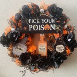 Light Up Halloween Wreath 