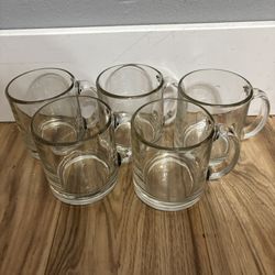 8oz Clear Glass Mugs 