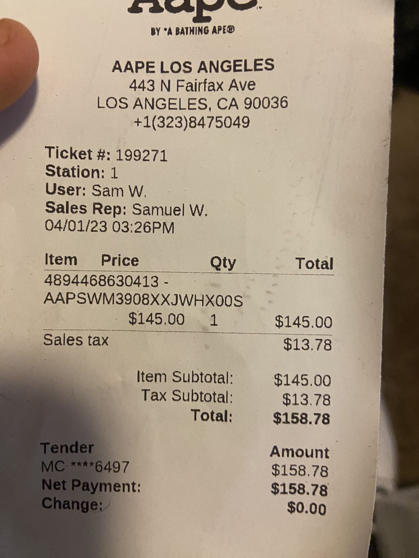 Aaper Crewneck From Bape Store