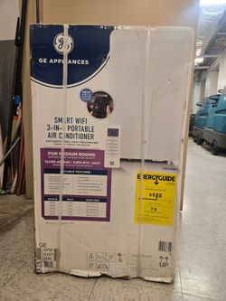 GE Smart Wifi 3-IN-1 14,000 BTU Portable AC/Fan/DEHUMIDIFIER