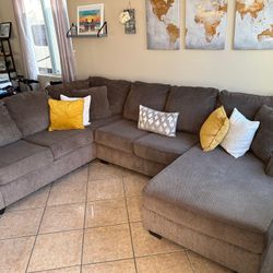 Beautiful Light Brown Sectional Couch From Ashley Furniture 