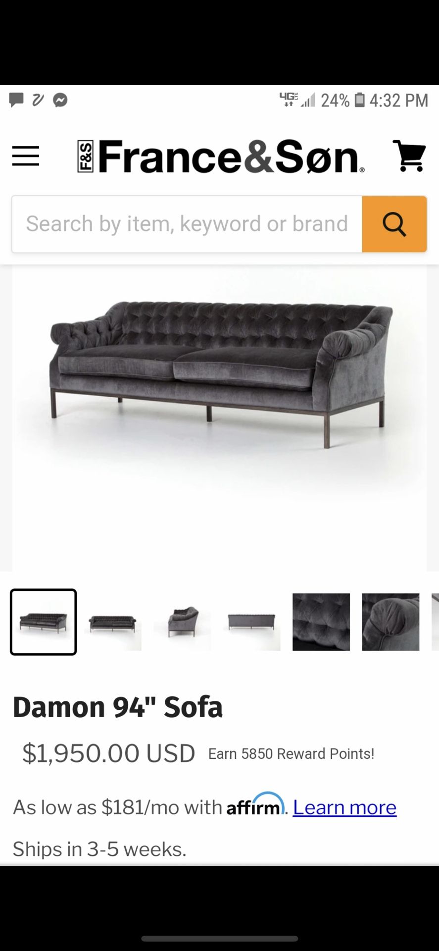 Couch Sofa Grey - Brand New name brand high quality