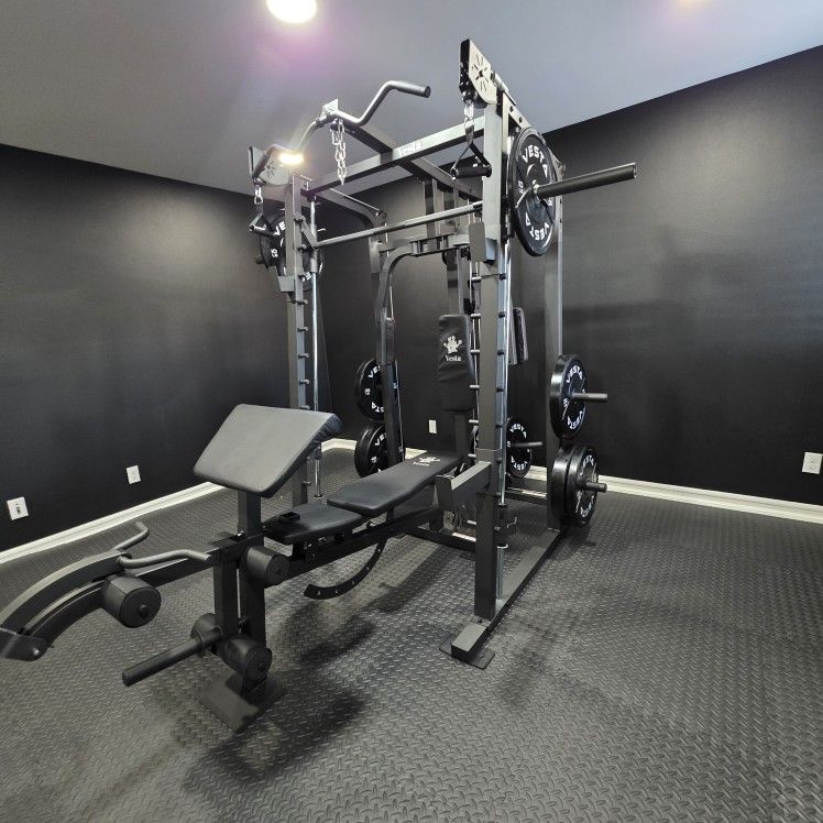 Smith Machine 2001 | Multi-Use Adj Bench | Gym Equipment | Fitness | Squat Rack | Excercise |🔴WEIGHTS AND BARBELL SOLD SEPARATELY 🔴 FREE DELIVERY 🚚