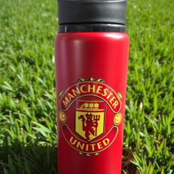 Manchester United Aluminum Soccer  Water Bottle 20oz. .New.