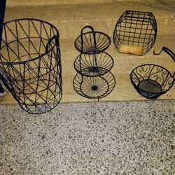 All For $25.  Laundry Hamper Small Shelf Fruit Bowls 