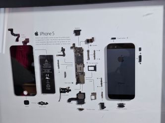 Framed iPhone 5 Teardown Art - Steve Jobs' Last Overseen iPhone (2012)