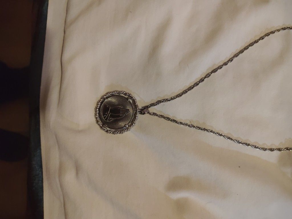 Religious Silver Necklace/Pendant .