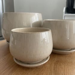 Ceramic Pots for Plants | Set of 3 | LE TAUCI