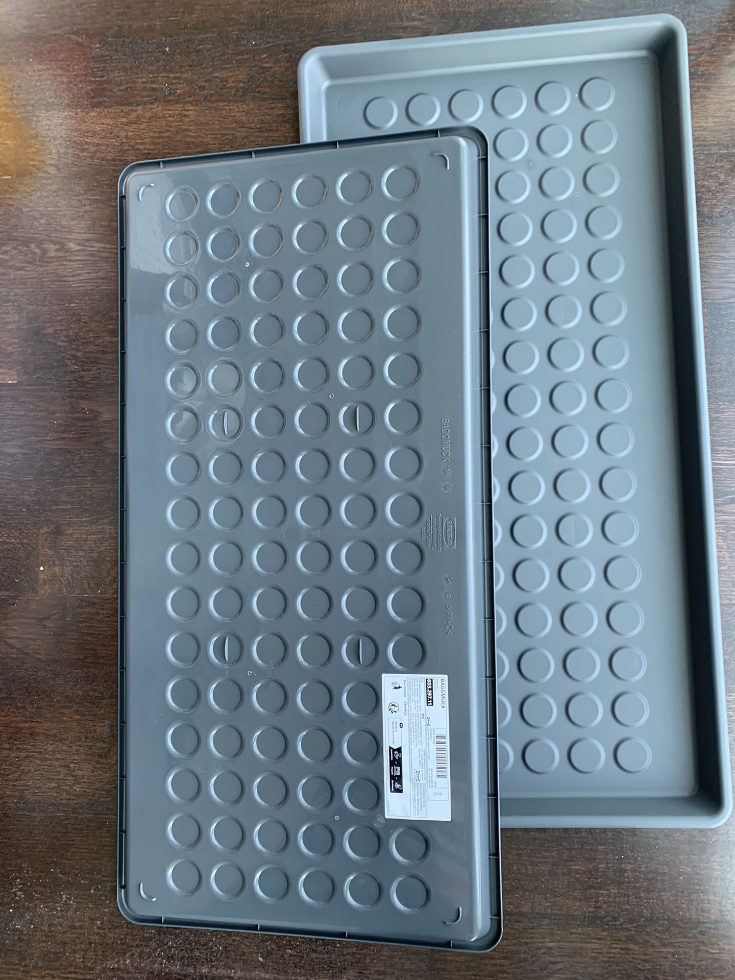 TWO NEW Indoor/outdoor Shoe Tray Boots Tray Storage 2 ' 4 "x1 ' 2 " Shoe Storage Bathroom Cabinet Tray Kitchen Cabinet Tray