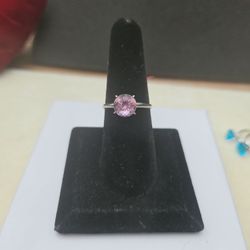 Zandrite Solitaire Ring. ( LAB )