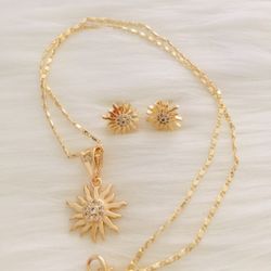 Set Sun gold plated