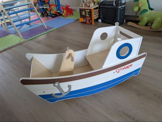 Hape Wooden baby Rocking Boat toy