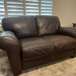 Genuine Leather Sofa Loveseat