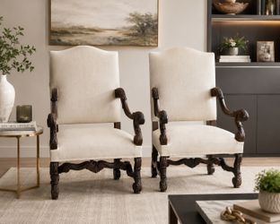 Restoration Hardware Style French Louis XV Bergère Chairs - Pair