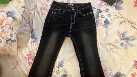 Black wave jeans