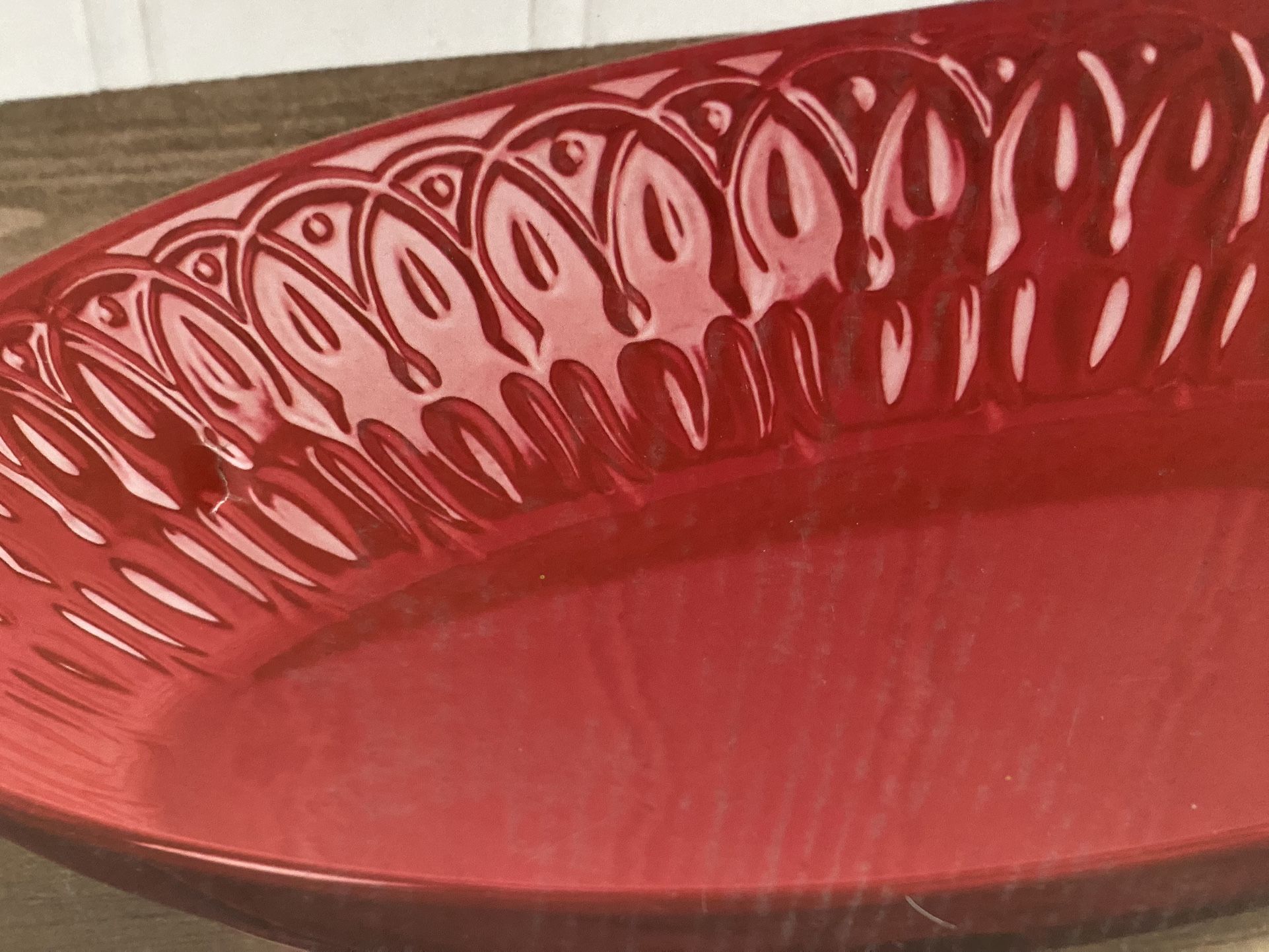 Dolly Parton Red Oval Platter