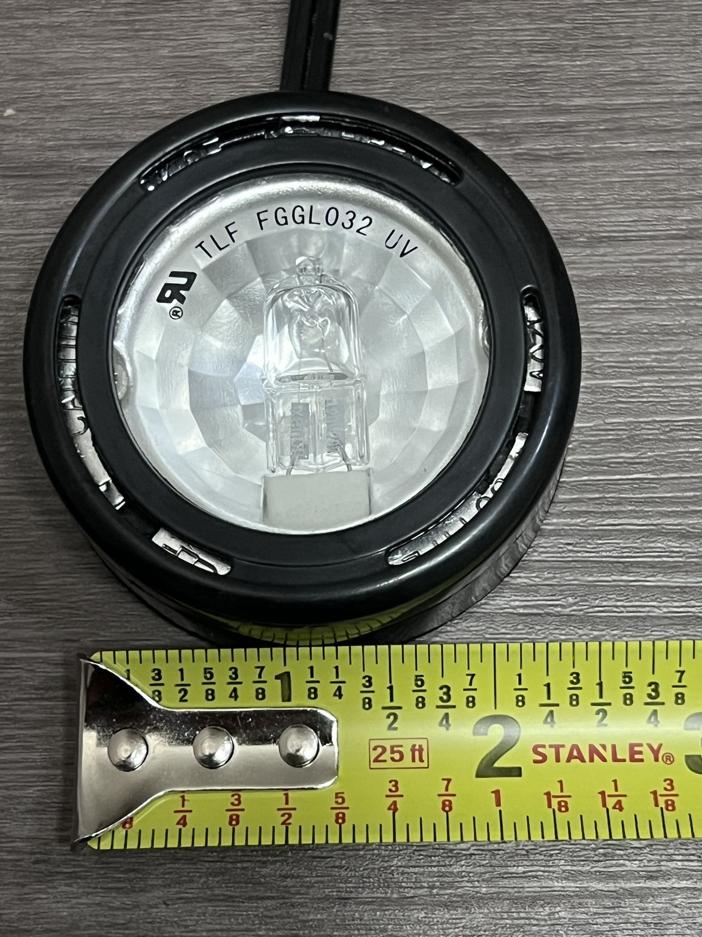 Set of 6 black cabinet/bookcase Puck Lights
