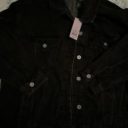 Black Gray Jean Jacket