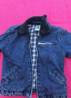 Child's denim jacket with flannel lining size 2T