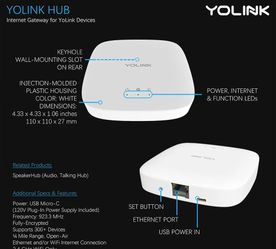 YoLink Hub, 1/4 Mile Super Long Range Smart Hub