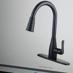 KITCHEN SINK FAUCET, PULL DOWN SPRAYER, BRAND NEW.