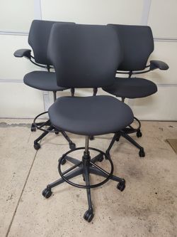 Humanscale Freedom Stool Office Chair, High chair for Adjustable Computer Desk