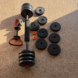Adjustable Dumbbell Set w/ Plates – Home Gym Weights