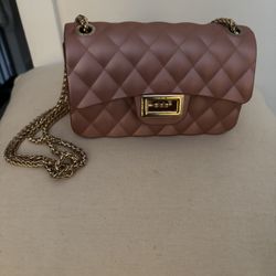 New Rose gold purse With Gold Chain 