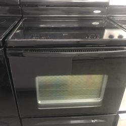 Self Clean Black Glass Top Stove 