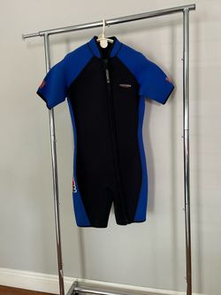 Henderson Dive Wear Suit Full Zip Shorty Wet Suit 3mm Black & Blue Men's M