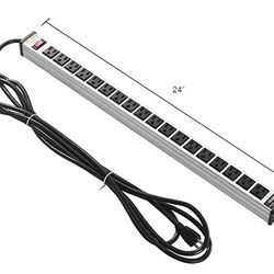 Global Industrial™ Power Strip, 18 Outlets, 15A, 24"L, 15' Cord