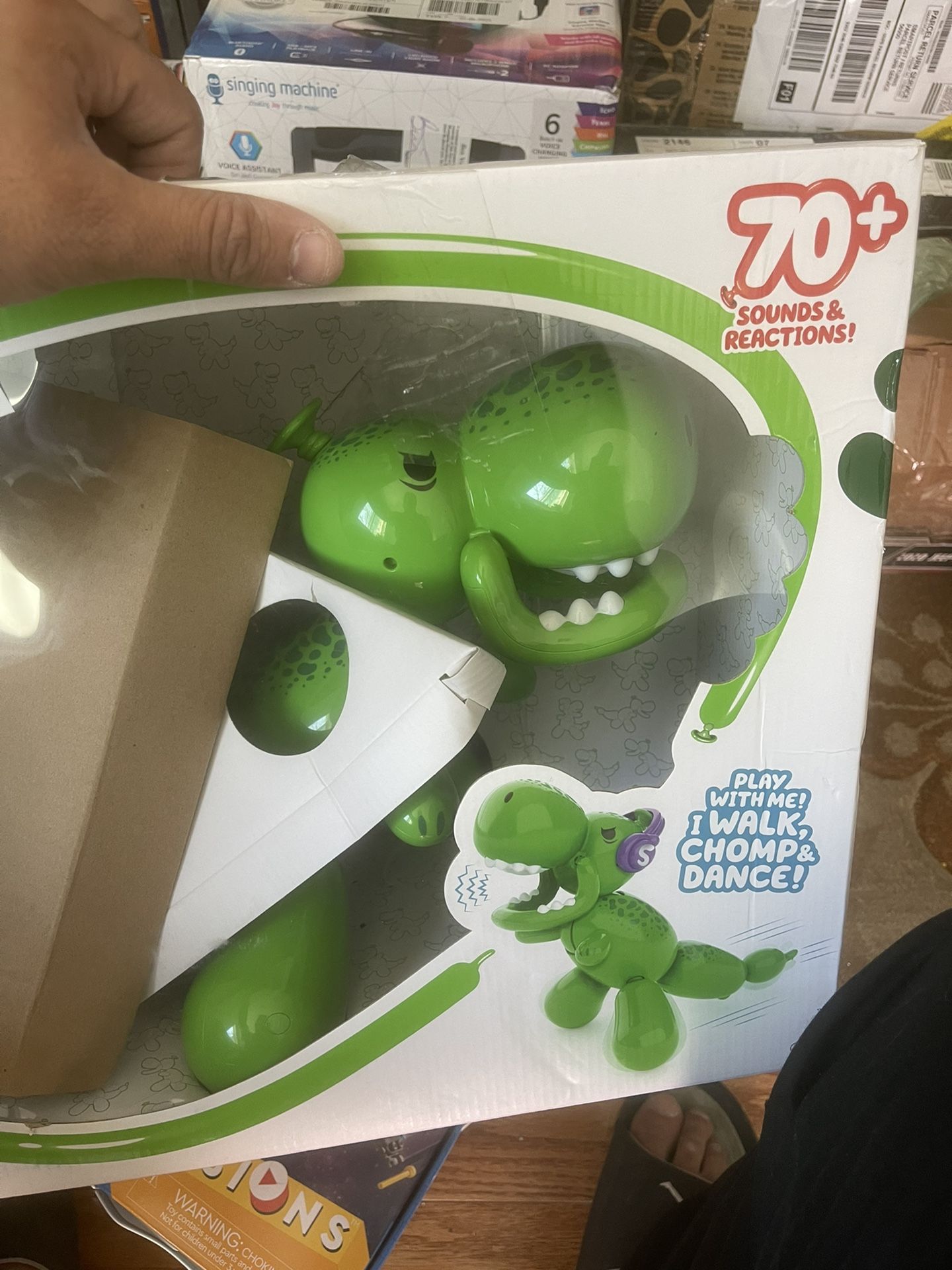 Squeakee the Balloon Dino, Interactive Dinosaur Pet Toy
