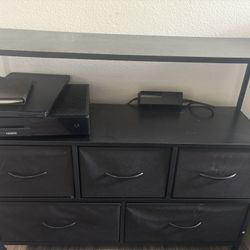 TV, Black Drawer, Shoe Shelf And Coffee Table 