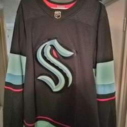 Men's Seattle Kraken adidas Navy Home Authentic Primegreen Jersey