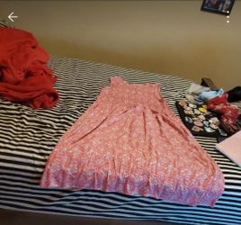 Croft&Barrow sleeveless peach floral dress 2XL