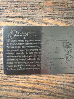 Daughter Metal Wallet Card