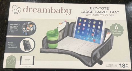 EZ Tote Kids Activity Tray for Car Travel – Lap Desk Tablet Holder & Snack Tray