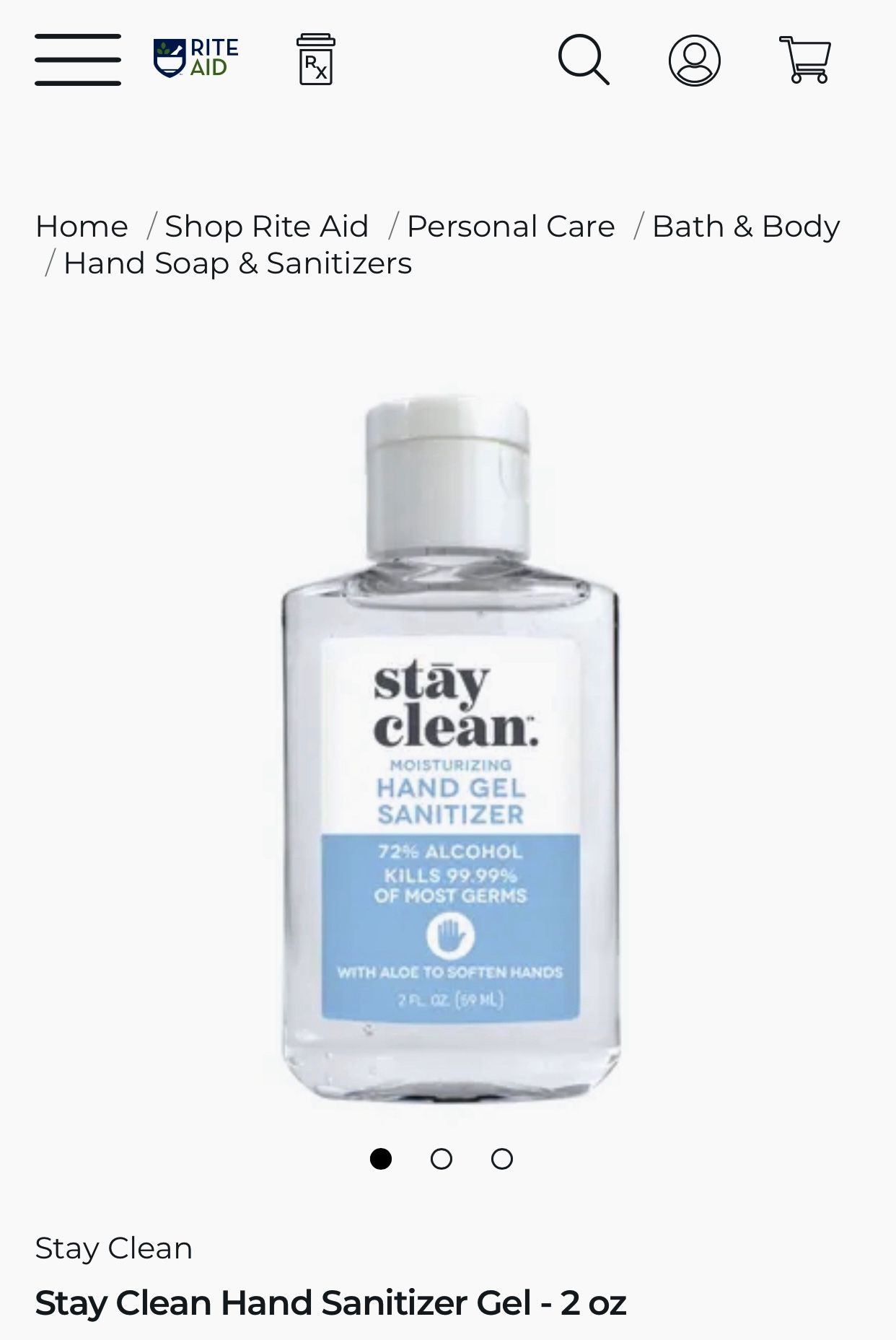 Hand Sanitizer Rite Aid Brand