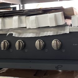 GE Café Matte Black 48” Wide Gas RangeTop New 